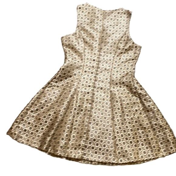 Romeo Juliet Couture Metallic Shimmer Cocktail Dress Sz Medium in Black Gold NWT - Picture 2 of 7